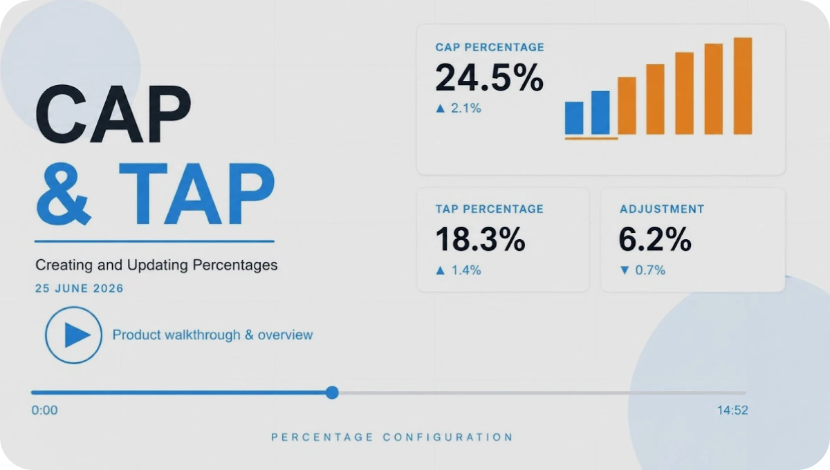Creating and Updating CAP TAP Percentages img