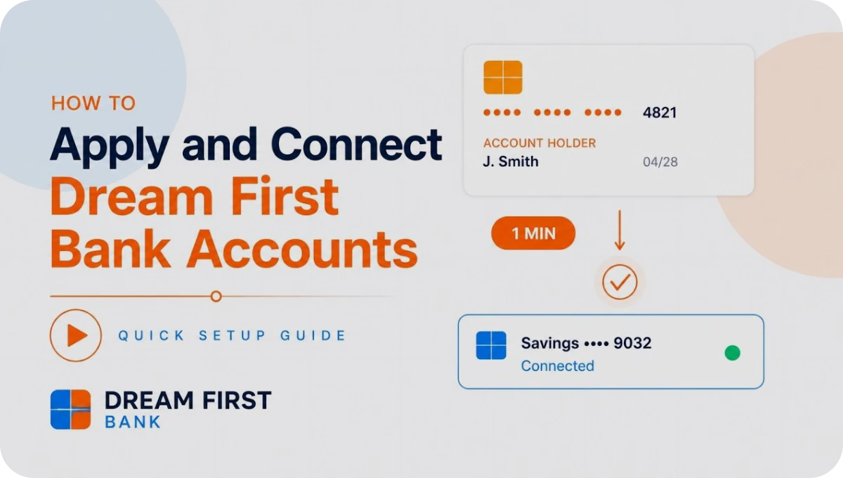 How to apply and connect Dream First Bank accounts img