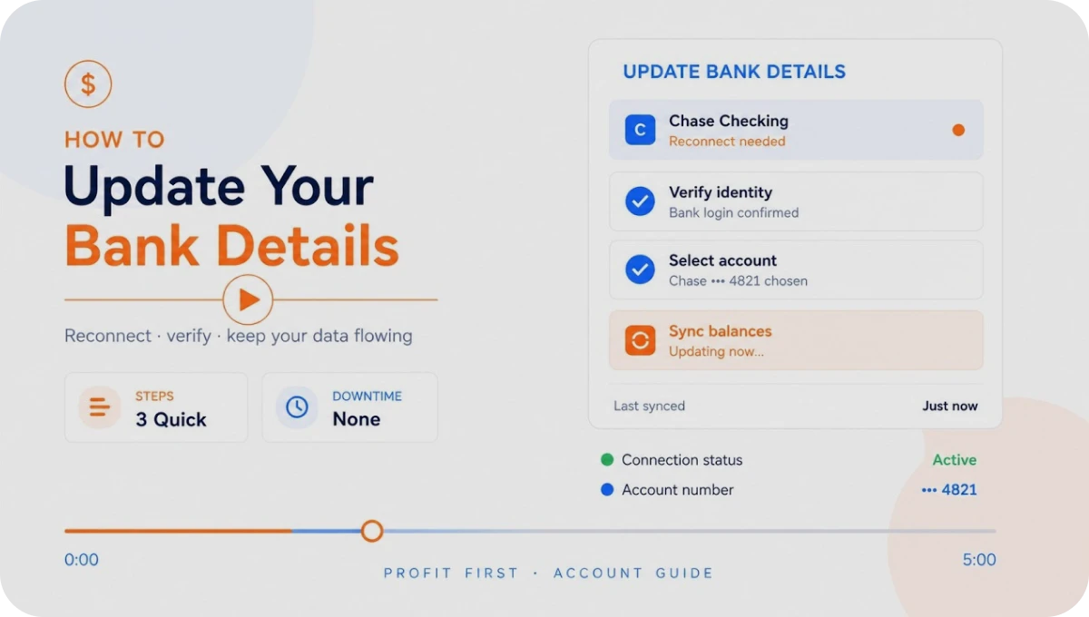 Updating Bank Account Details img